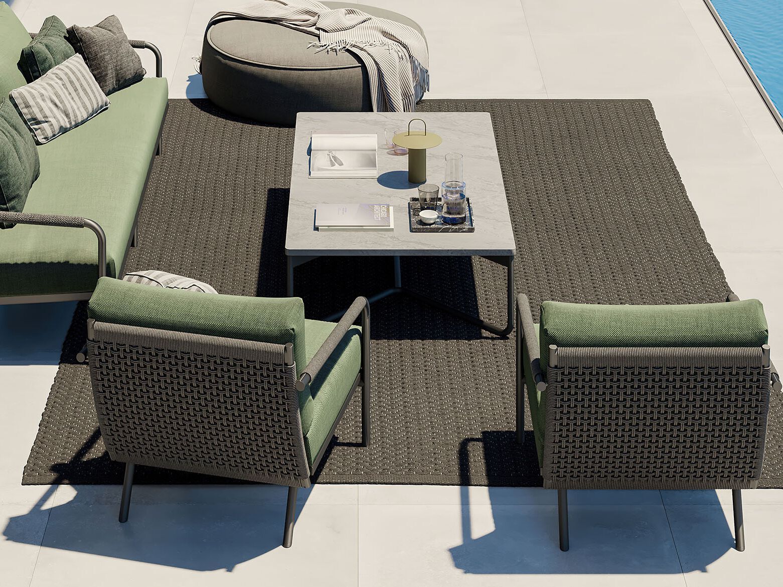 Алюминиевое мягкое садовое кресло с подлокотниками Walters Coast ARCH-00075072 - Вид №4