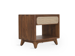 Прямоугольная тумбочка из тикового дерева с ящиком