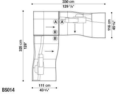 B&B Italia Модульный угловой диван из ткани Bend sun-id-1444225 - Вид №35