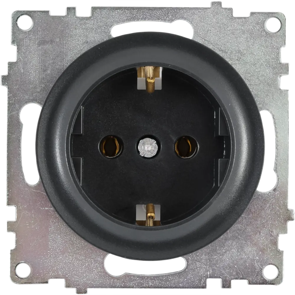Розетка встраиваемая Onekey Florence с заземлением, цвет чёрный 82127005 STLM-2067996 ONEKEYELECTRO