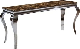 Консоль коричневая с мраморной столешницей 150 см ДОМАШНЯЯ ОБСТАНОВКА SKY COLLECTION 00-3886314 Коричневый