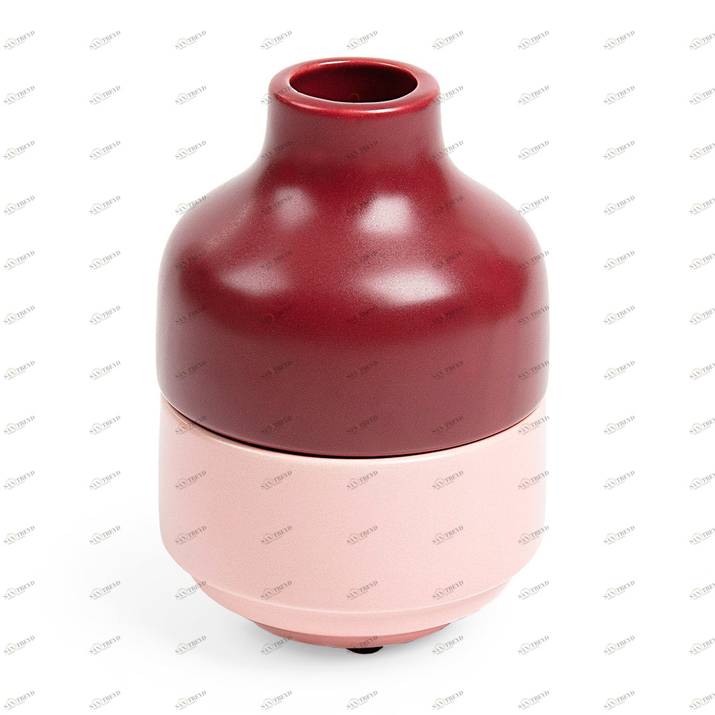 Ваза керамическая из 2 частей розовая 17 см Louane от La Forma LA FORMA - 343224 Красный;розовый 