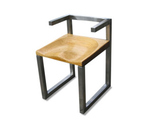 Стул из нержавеющей стали с подлокотниками