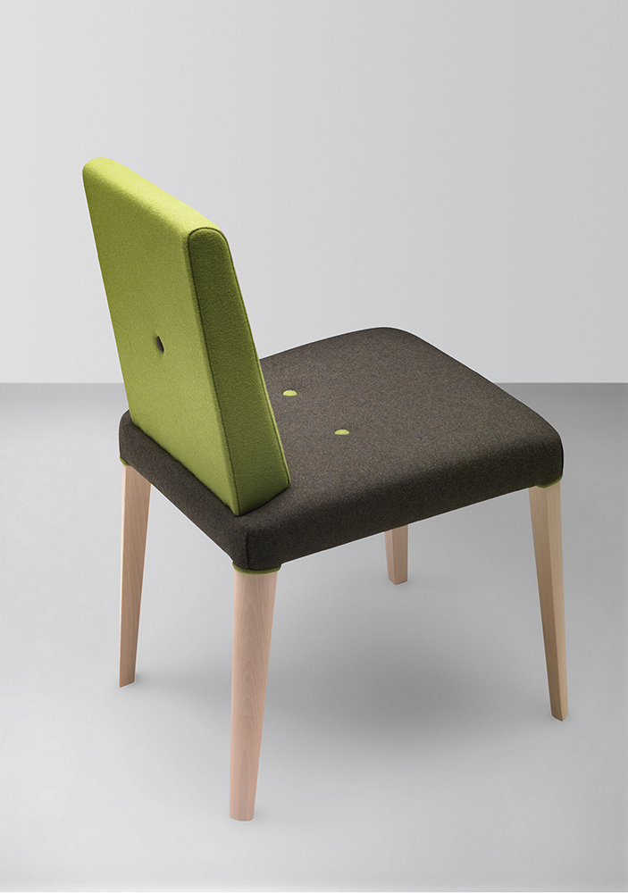 Punto 190 Стул с каркасом из древесины бука, 4 ножки. Сиденье и спинка мягкие. Et al. Punto - Вид №4