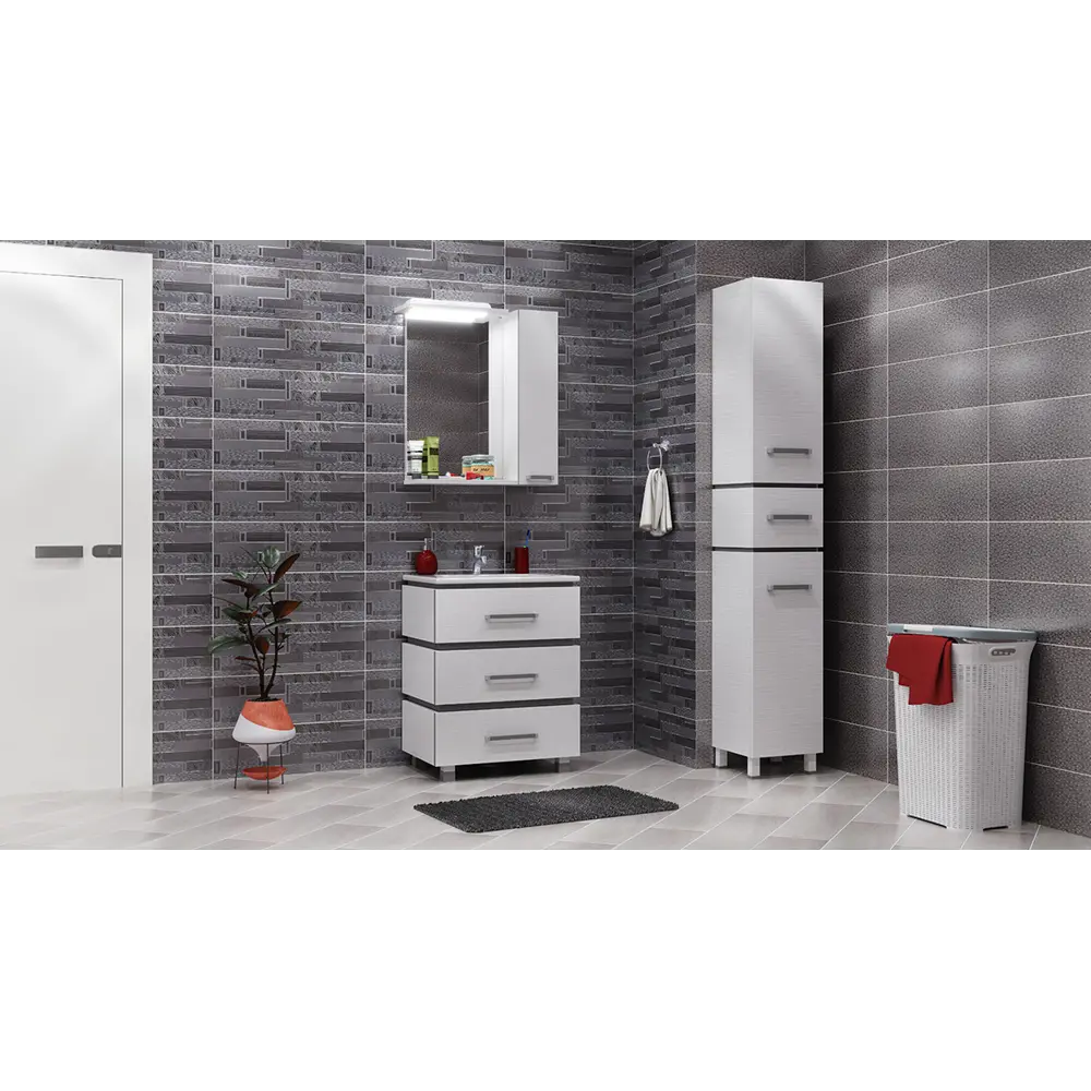 Тумба под раковину напольная Sanflor «Торонто» 75 см цвет светлое дерево STLM-2052854 - Вид №5