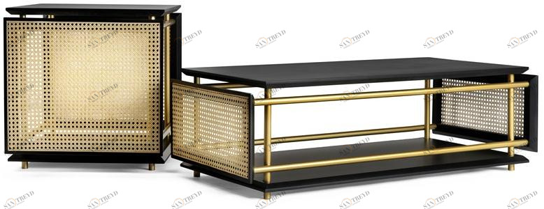 Wiener GTV Design Прямоугольный журнальный столик с вещевым ящиком sun-id-1498944