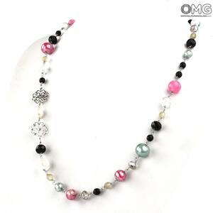 3817 ORIGINALMURANOGLASS Колье Ирис - Коллекция Antica Murrina - муранское стекло OMG 66 см