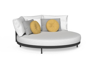 Круглая Садовая кровать из ткани с веревочной спинкой