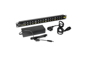 16465964 Панель POE 19, 16 портов, с двумя блоками питания 48V, 120W LAN-PP16-POE/A2 LANMASTER