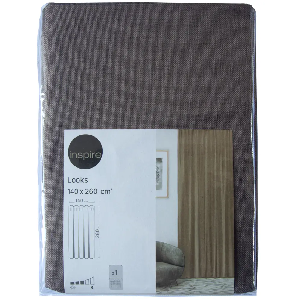 Штора на ленте Seasons Looks 140х260 см Тaupe цвет серо-коричневый 84177641 STLM-2048013  - Вид №6