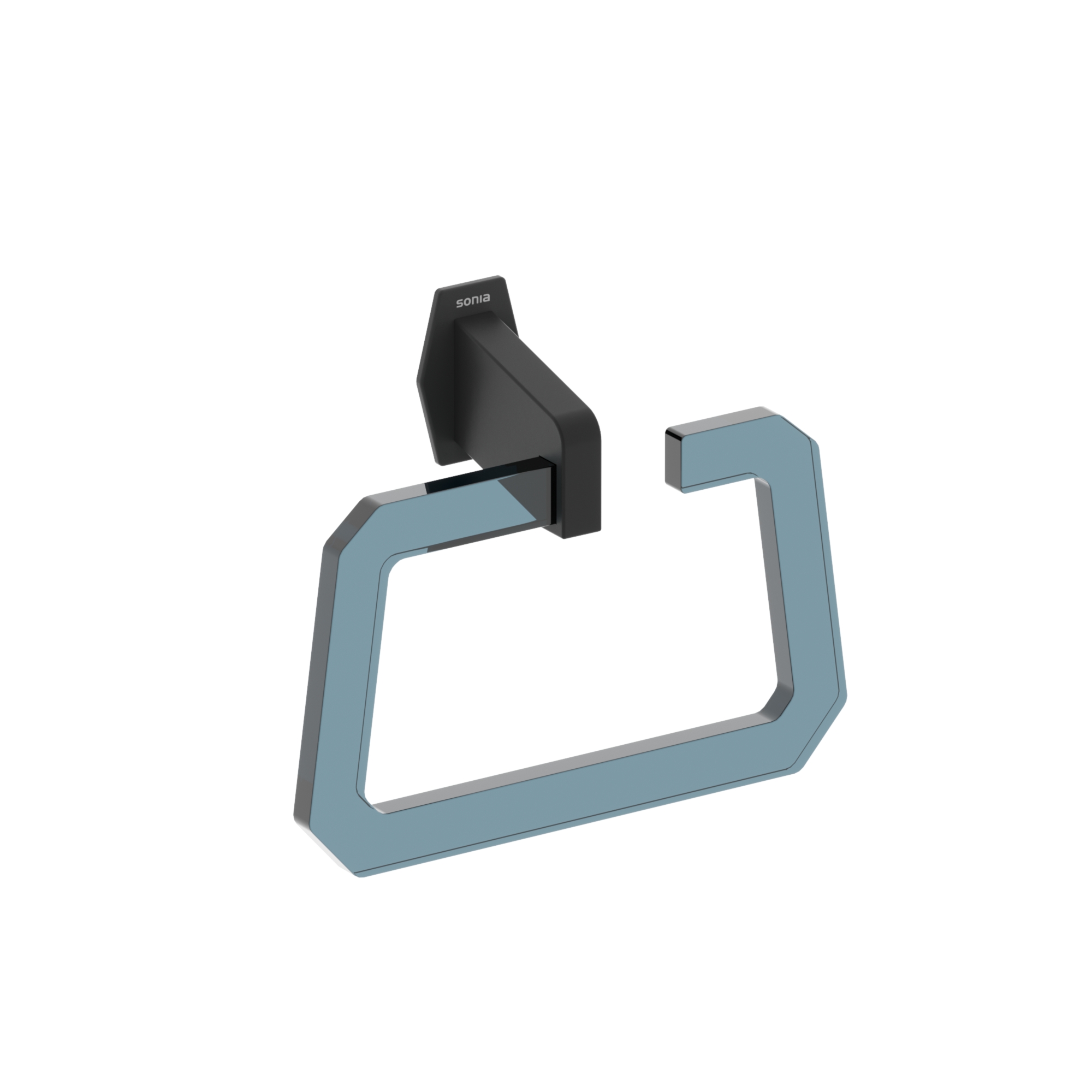 182466 Кольцо для полотенца 21 см цвет Черный/Синий Sonia LUCE Испания