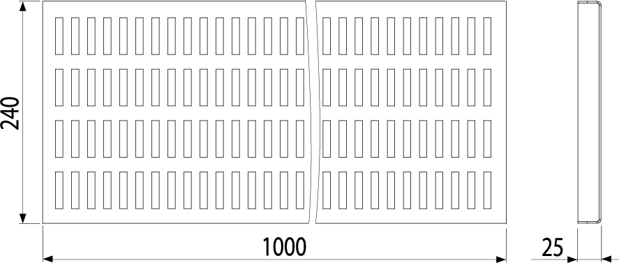 Защитная решетка для промышленного коробчатого желоба из нержавеющей стали AISI 304 ALCAPLAST APR11132 - Вид №1