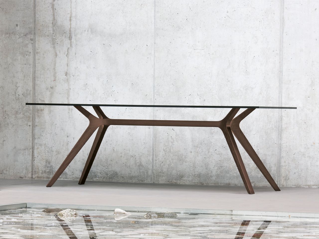 Прямоугольный секционный стол из дерева и стекла FREZZA Dr ARCH-00118532 - Вид №4