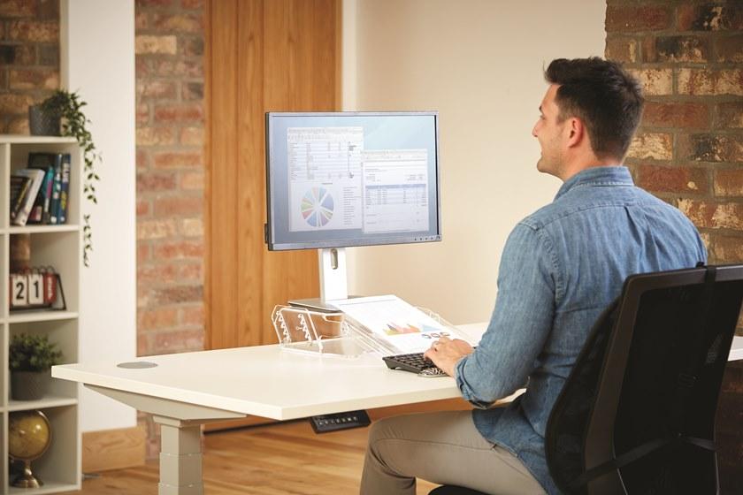 Fellowes Регулируемая подставка для монитора с держателем для документов  9731201  - Вид №2