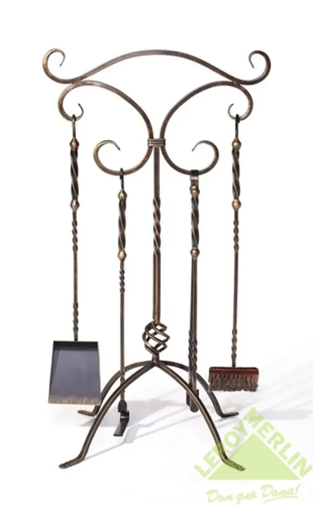GRATAR Набор каминных инструментов с ажурной стойкой 13349105