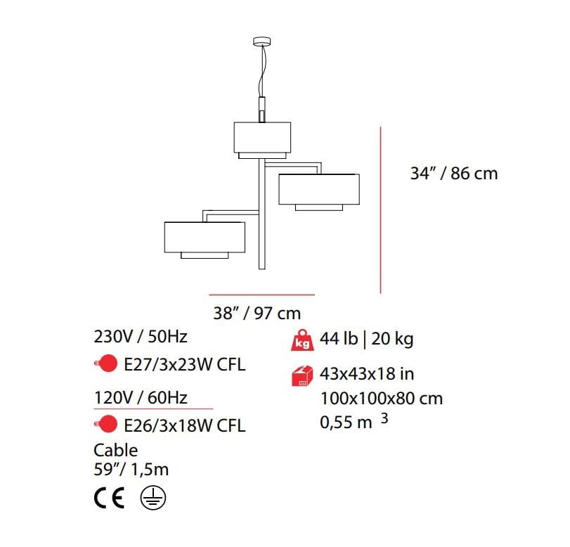 Металлический светодиодный подвесной светильник UTU Soulful Lighting Carousel ARCH-00128385 - Вид №4