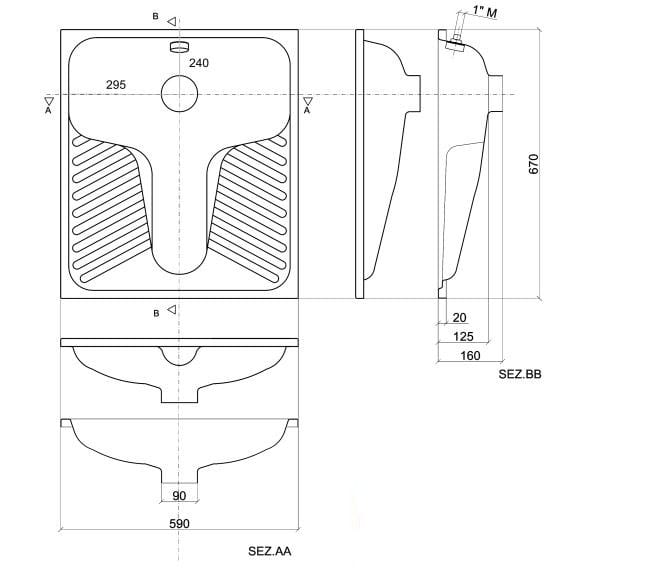 Общественный туалет в турецком стиле из нержавеющей стали Thermomat 2071 ARCH-00119756 - Вид №2