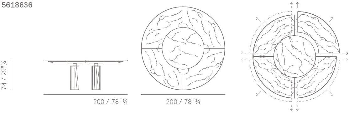 Poltrona Frau Круглый мраморный стол La collezione - tavoli e sedie sun-id-1393212 - Вид №4