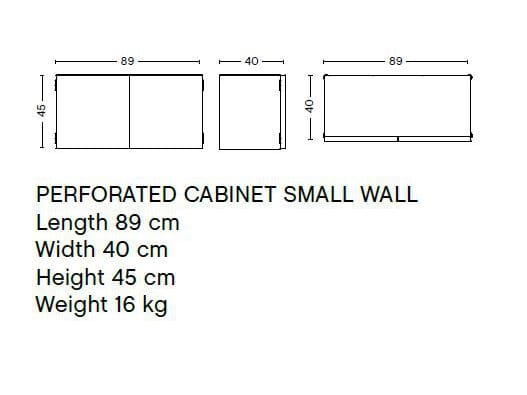 Горизонтальный стальной навесной шкаф с порошковым покрытием Hay перфорированный шкаф ARCH-00134850 - Вид №14