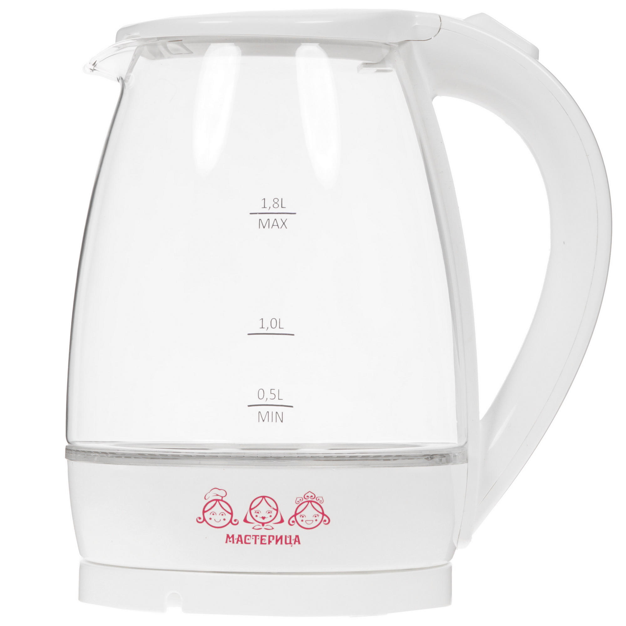 8157390 Электрочайник Мастерица ЕК-1801G белый STDN-0017154