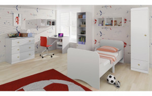 P14081912 Модульная детская Polini kids Fun, белый, композиция 2 ВПК (Тополь)