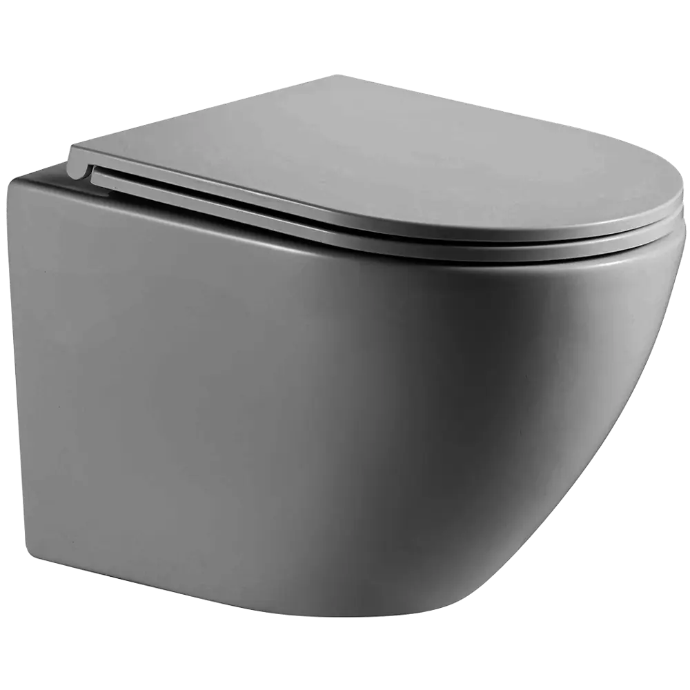 Унитаз подвесной Culto Andi безободковый цвет серый матовый STLM-2029194