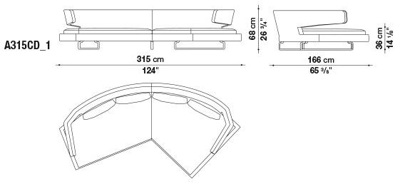 B&B Italia Угловой диван в ткани Arne sun-id-1349091 - Вид №10