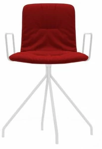 Viccarbe Стул на козелке из ткани с подлокотниками Klip