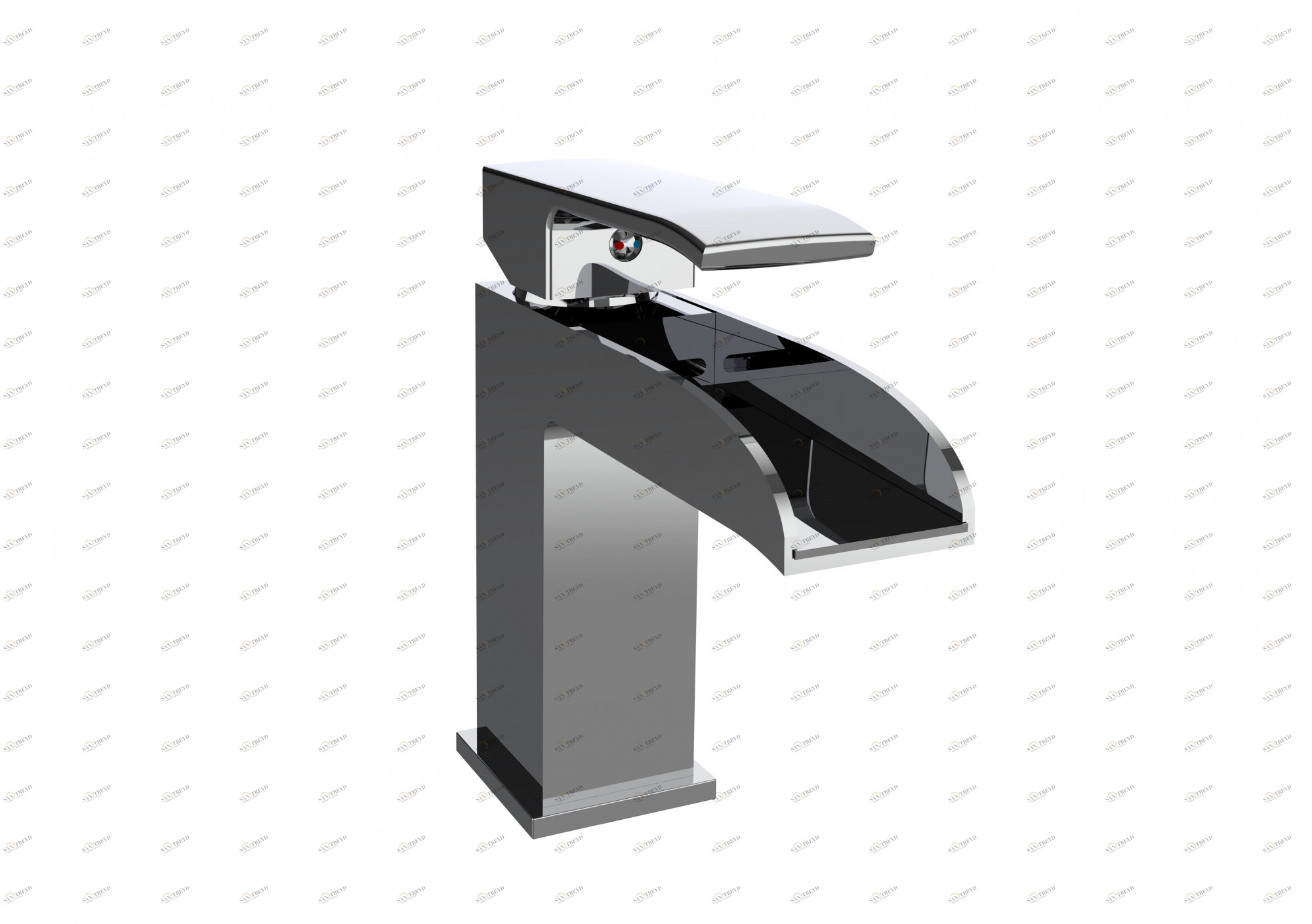 Смеситель на раковину с каскадным изливом без доного клапана CEZARES LIVELLO-LSC-01-W0 