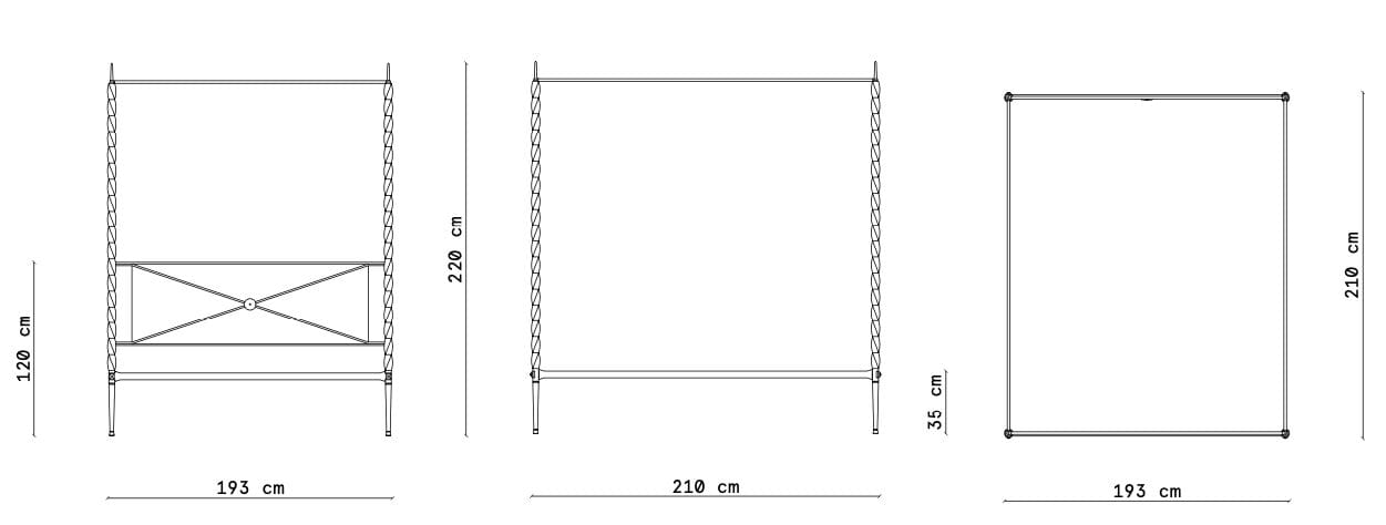 Двуспальная кровать из кованого железа с балдахином Lispi RITO ARCH-00050245 - Вид №18