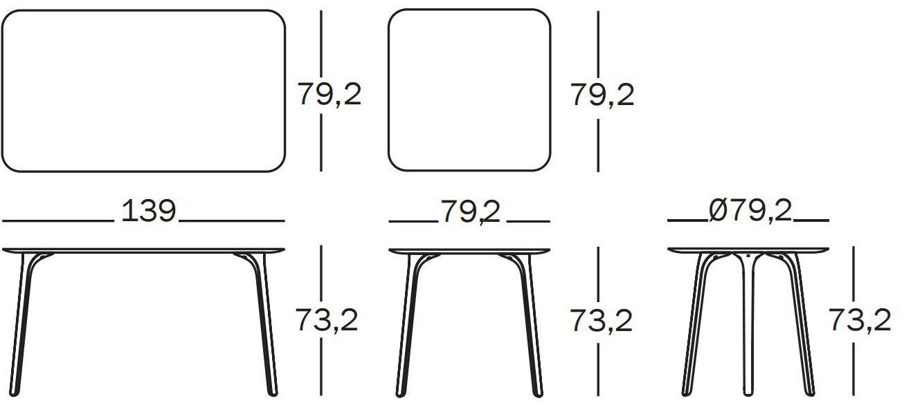 Magis Садовый стол из лакированного МДФ First sun-id-1375594 - Вид №1