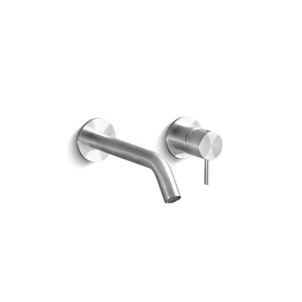 DEC335L Смеситель для раковины настенный на 2 отверстия Linki DECO, внешняя часть, Полированная сталь