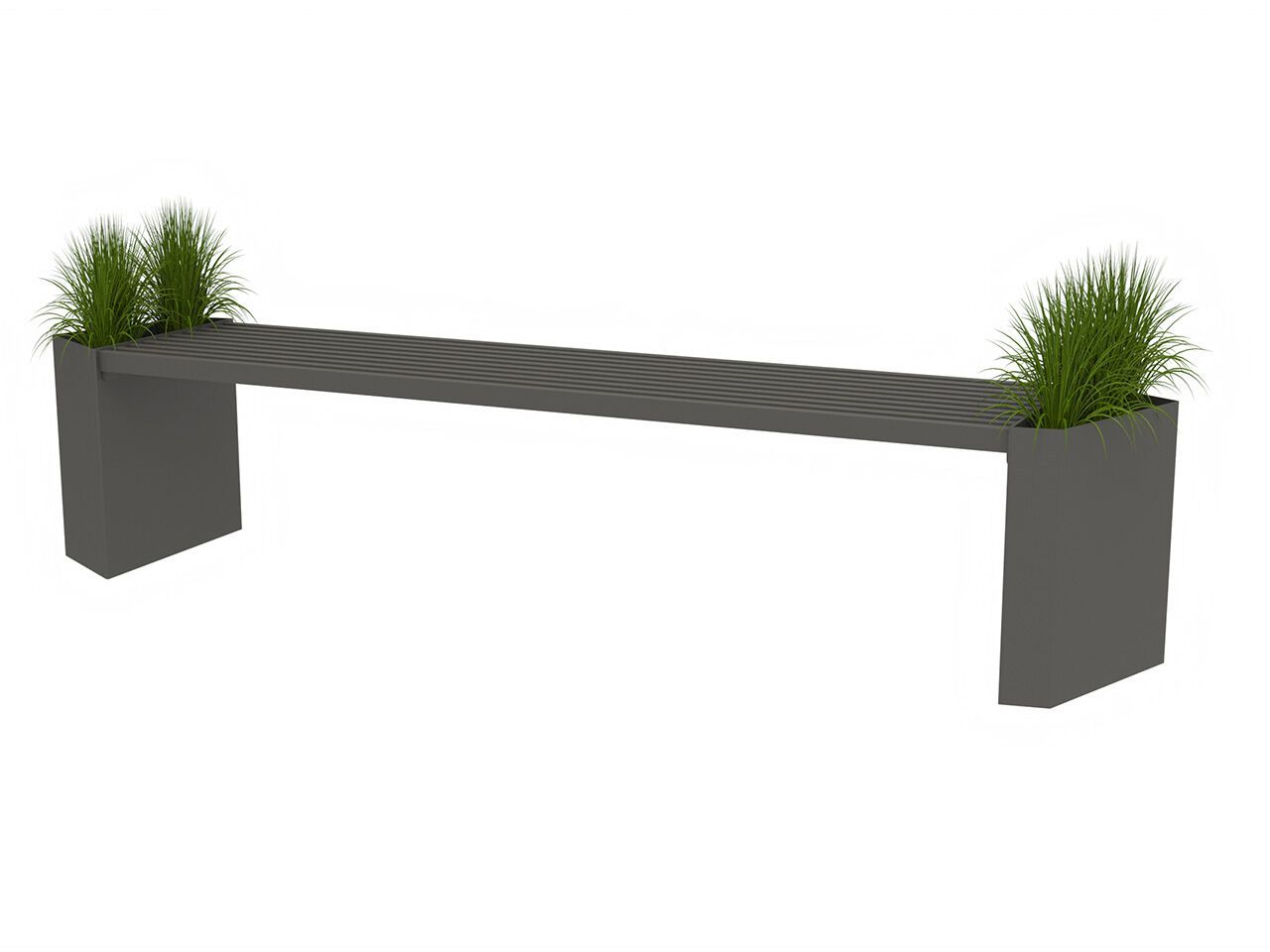 Стальная скамейка со встроенным плантатором Lazzari CALLIOPE ARCH-00063415 - Вид №3