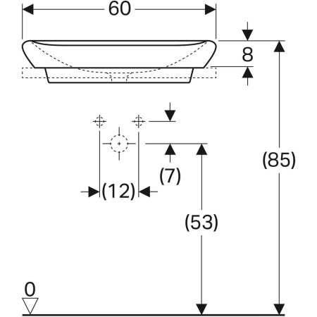 245460600 Встраиваемая раковина Geberit myDay Geberit  - Вид №3