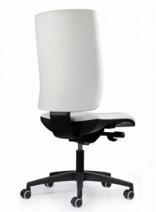 TALIN Поворотное офисное кресло из кожи с 5-ю спицами и колесами