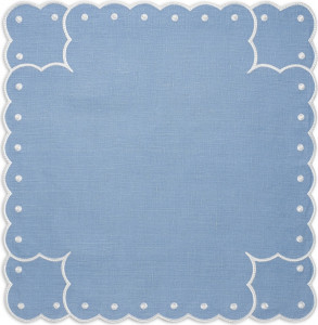 10674767 Truffle Bee Салфетка постановочная Truffle Bee Монтре 43х43см, бело-голубой, лен Ткань