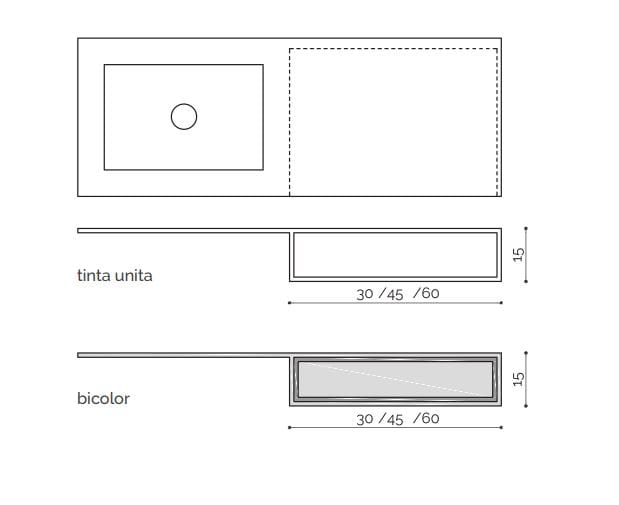 Аксессуар для хранения верхней части Corian® Acquapazza Corian ® elements ARCH-00114609 - Вид №1