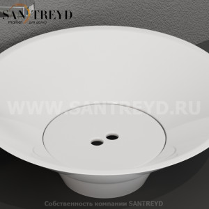 486001 Накладка на слив из керамики цвет Белая глазурь Kerasan Deco Италия