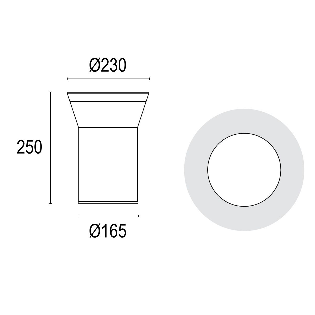 Алюминиевый светодиодный световой столб Ghidini Lighting MAXICONO DARK ARCH-00072099 - Вид №8