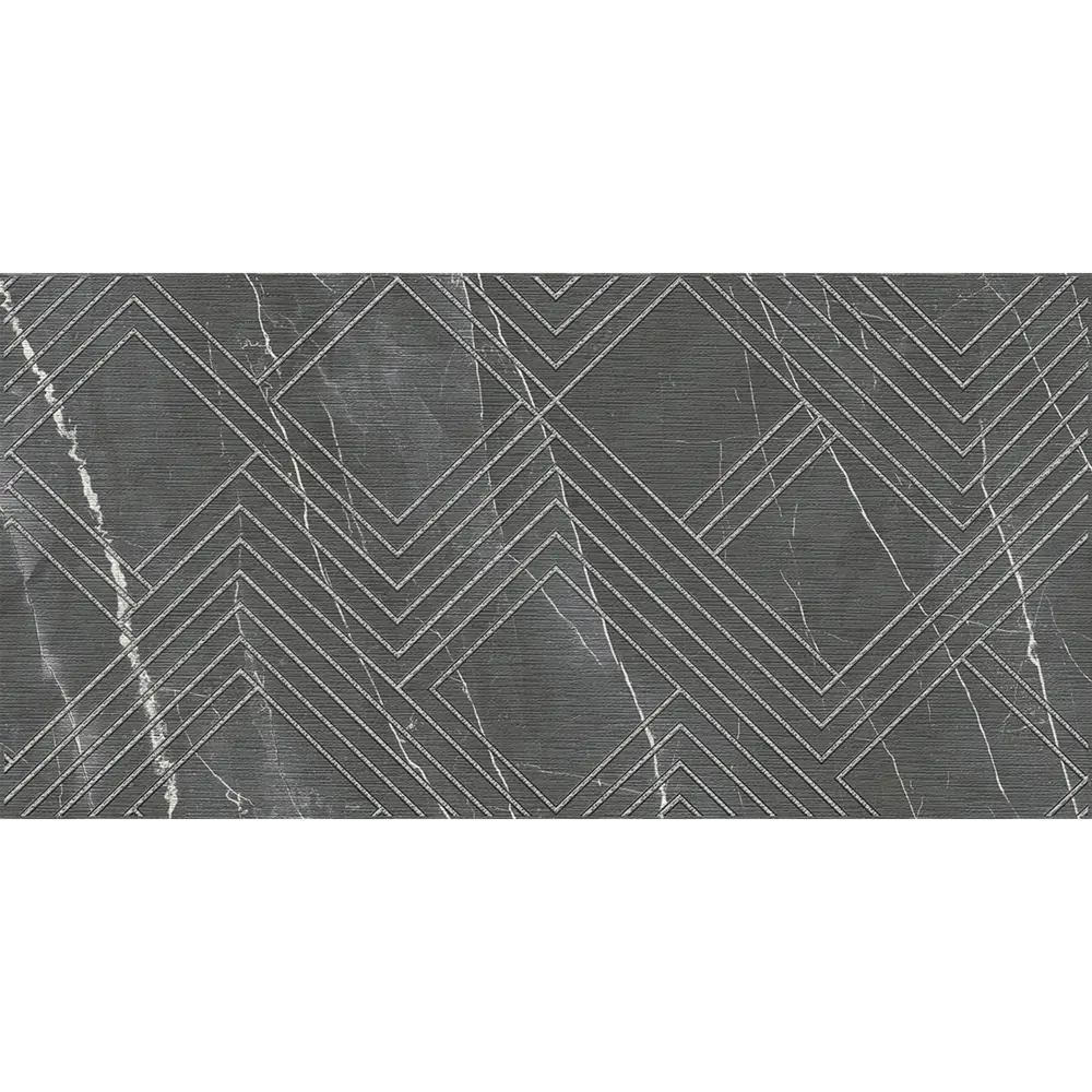 82825658 Декор настенный Azori Hygge Grey Cristall 31.5x63 см матовый камень цвет серый зигзаг STLM-0947907 