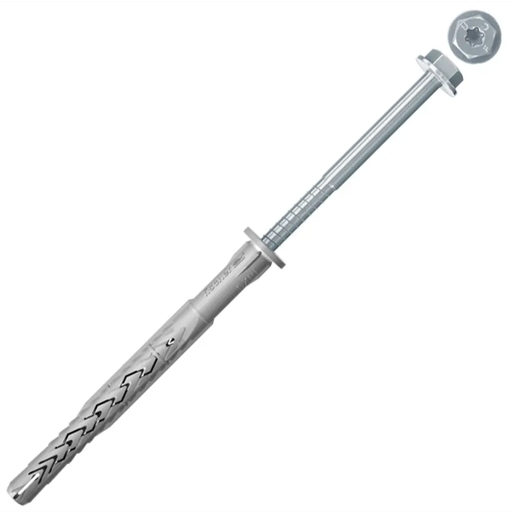 Дюбель-шуруп фасадный грибовидный для полнотелых материалов Fischer SXRL FUS, 8x160 мм, нейлон/сталь, 50 шт. 82979250 STLM-2044374 
