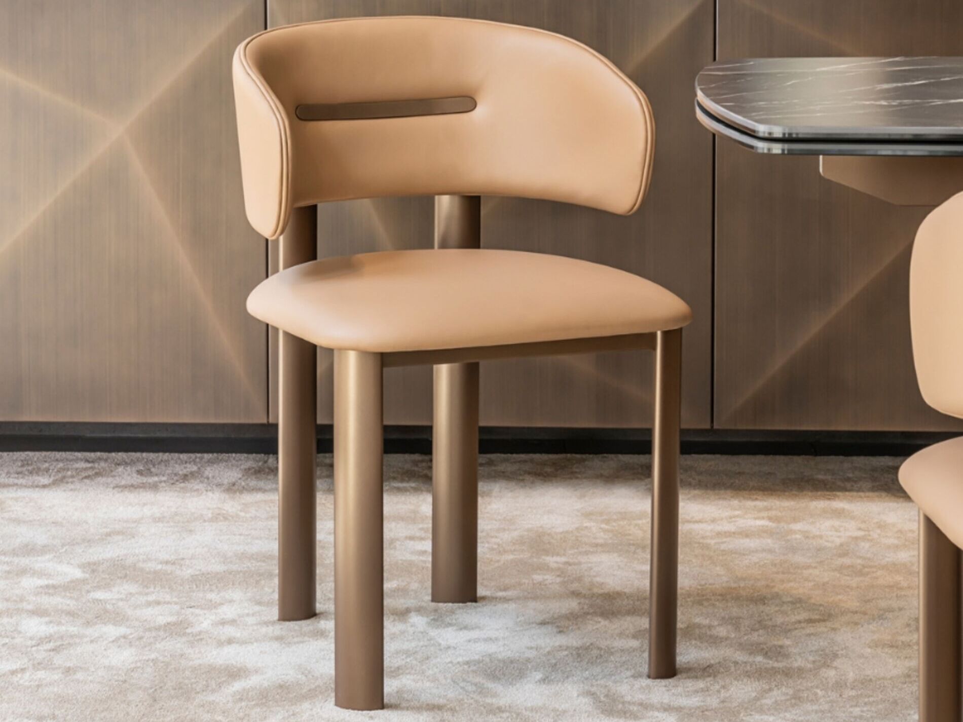 Мягкий стул с подлокотниками RIFLESSI VELVET ARCH-00036771