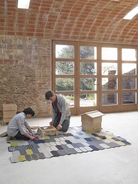 GAN Прямоугольный коврик в стиле пэчворк из шерсти Kilim sun-id-1446848 - Вид №1