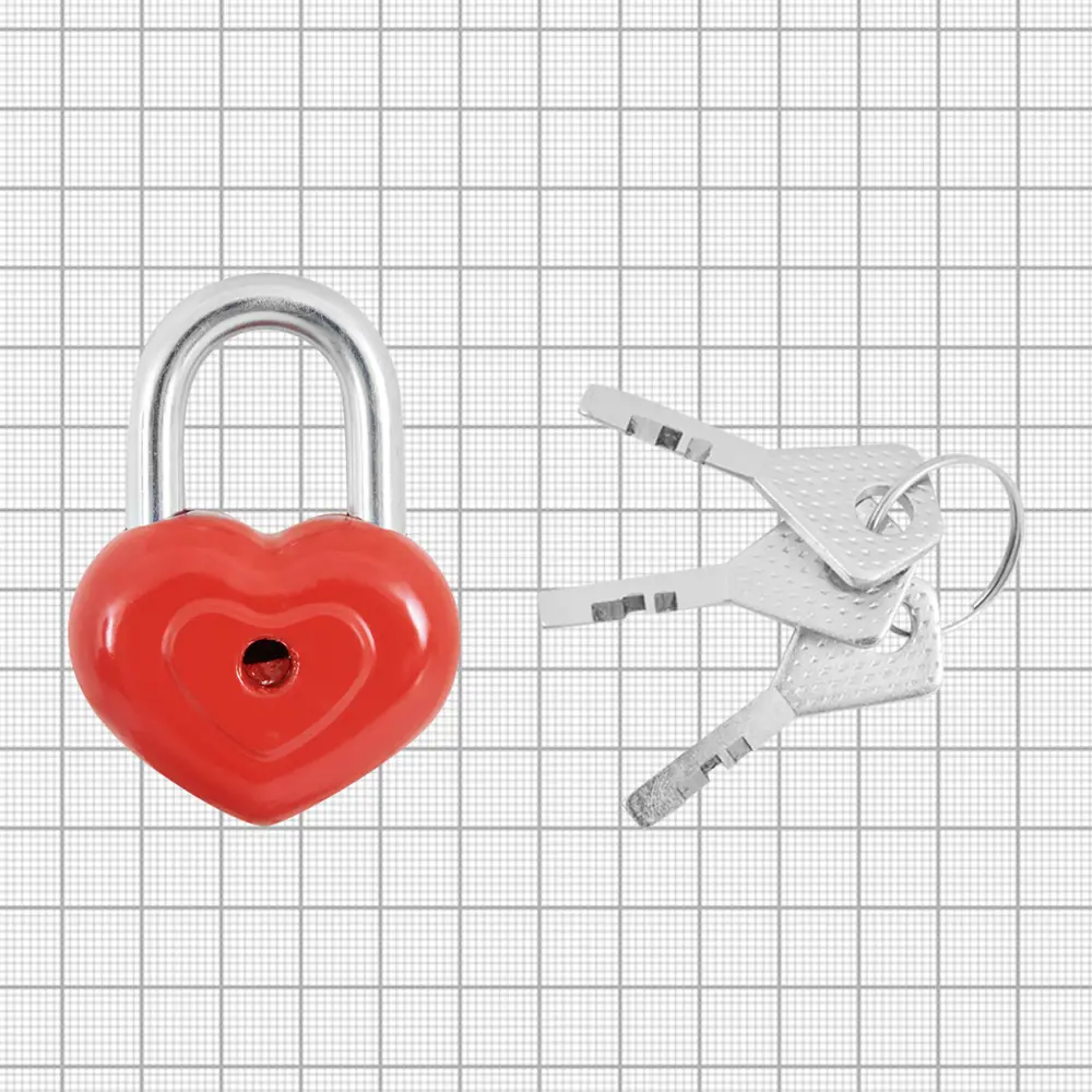 Замок навесной ЧАЗ ВС2-28 в форме сердца для защиты и романтики 85443719 STLM-0062826 - Вид №2