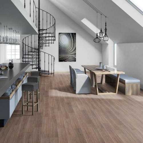 Виниловый ламинат Tarkett Lounge Charango Дуб с брашью (Текстурированная) 914,4х152,4/101,6 мм 1000901219 - Вид №7