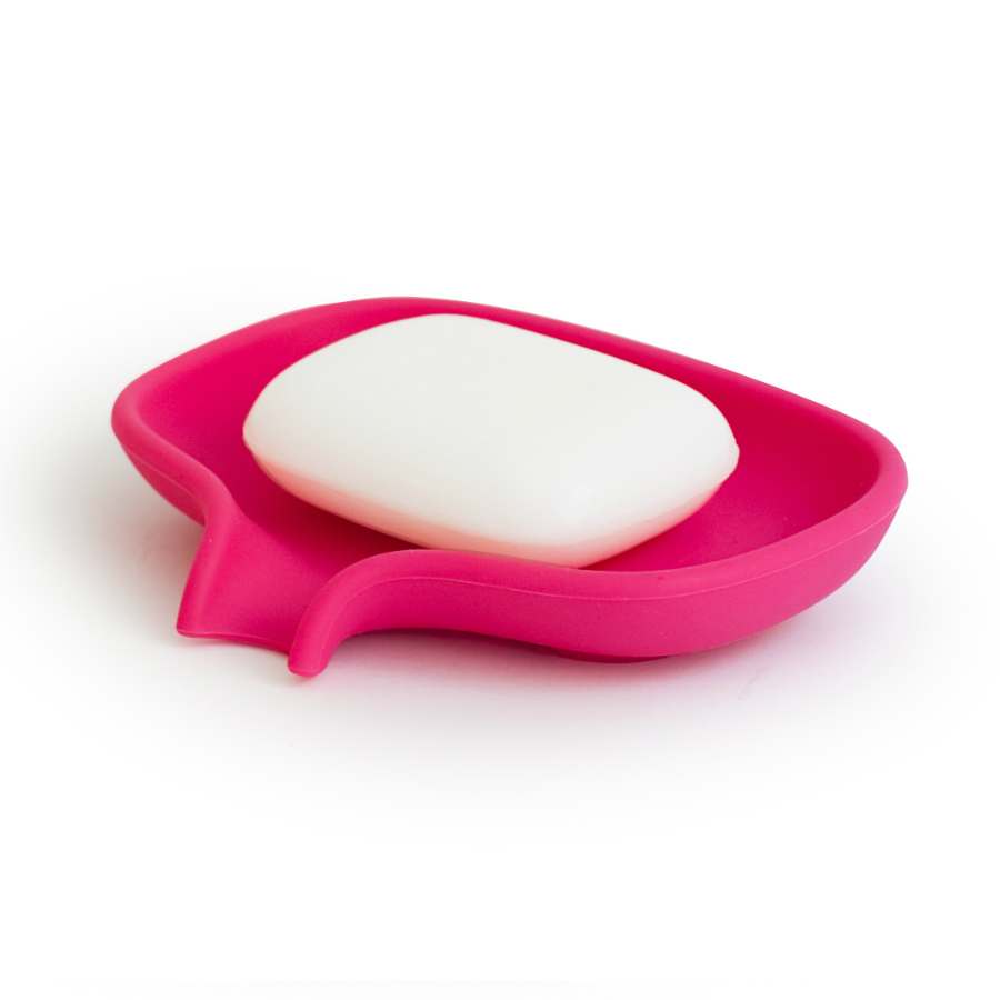 263824 Мыльница с носиком для слива розовая Bosign 