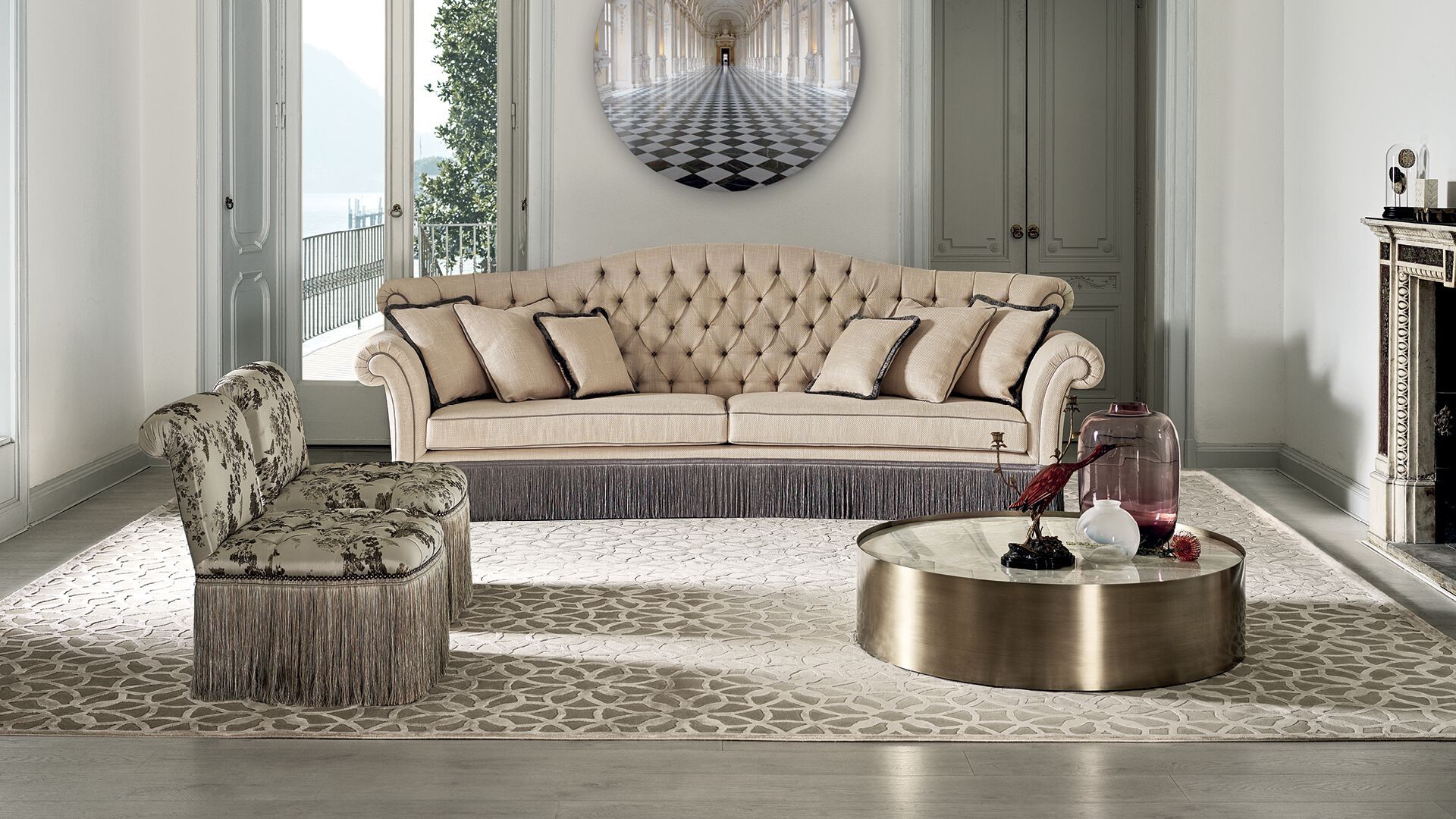 Металлический цилиндр журнальный столик с мраморной столешницей ANGELO CAPPELLINI New Classic Interiors ARCH-00027043 - Вид №2