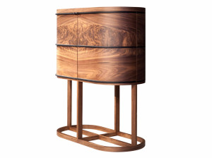 Шкаф из шпона со встроенным освещением