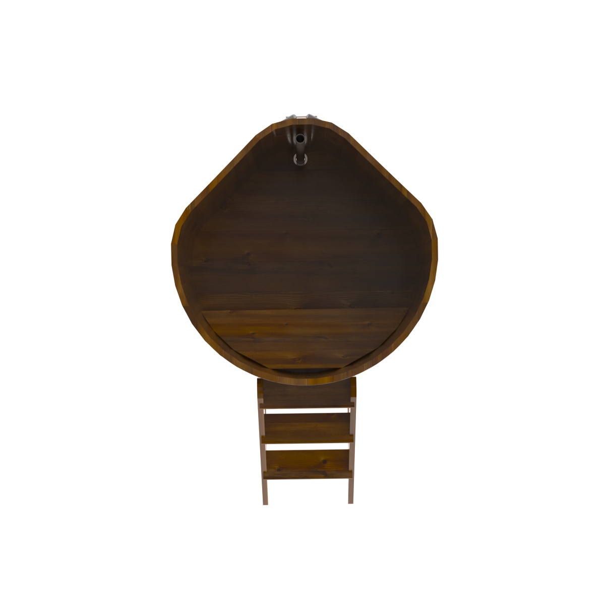 2307 Купель угловая из лиственницы Рустик 1,03х1,03х1,2 морёная Alyarus  - Вид №5