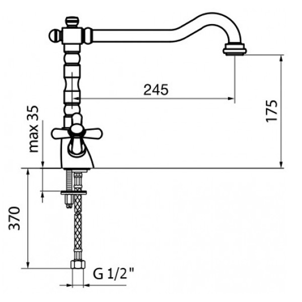 AM700302015 Смеситель для раковины Webert Armony - Вид №1